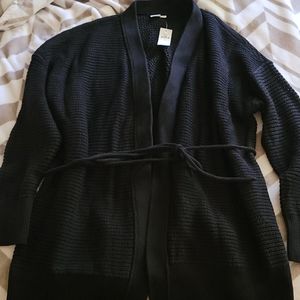 Black cardigan sweater